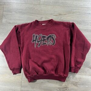 Vtg San Francisco 49ers Logo 7 Sweatshirt M(10-12) NFL Crewneck Youth Lightning